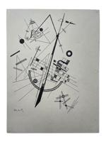 WASSILY KANDINSKY RUSSIAN INK ON PAPER PAINTING